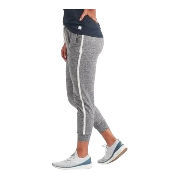 Vuori Pants - VUORI Heathered Grey with Natural Stripe Performance Joggers SIZE SM